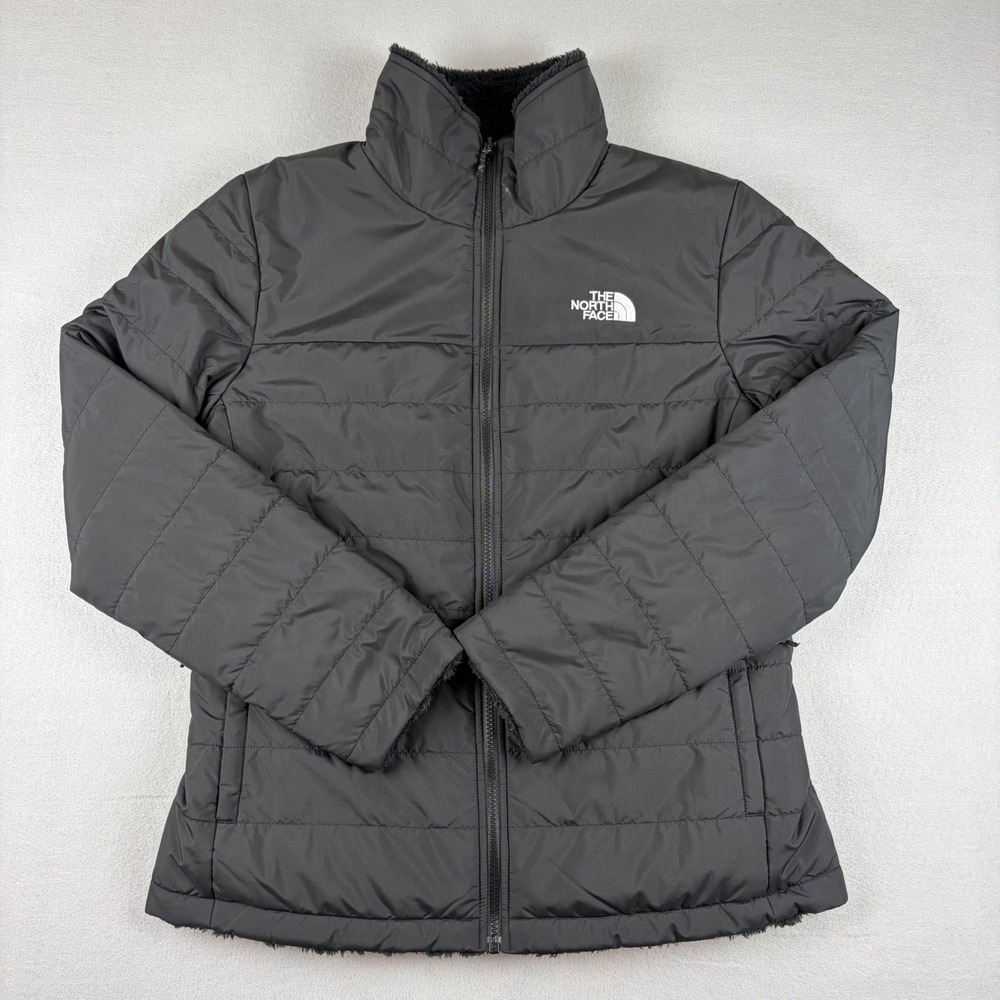 The North Face Mossbud Insulated Reversible Jacket Black Womens Large